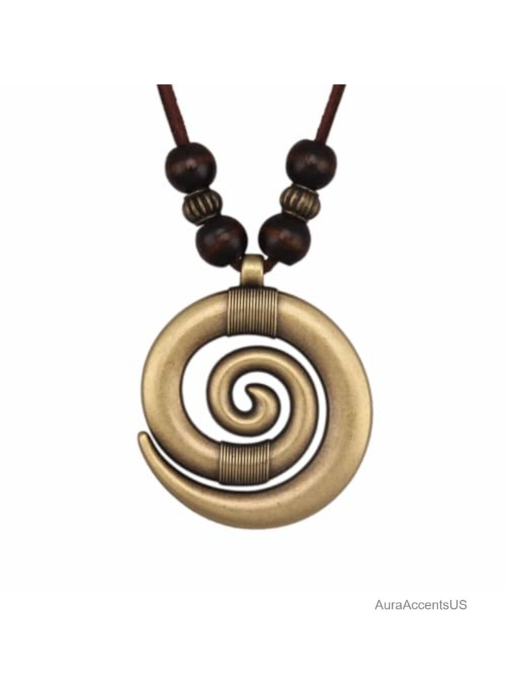 Boho Pendant Necklace Faux Leather Cord 34.65in Chain Western Choker